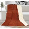 Koc Brotex akryl 200 cm x 230 cm hnedý