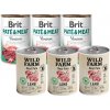 BRIT PATE & MEAT VENISON 3x400g & WILD FARM Pate Lamb 3x400g bezlepkové krmivo pre psov