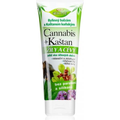 Bione Cosmetics Cannabis + Kaštan Koňský bylinný fluid na starostlivosť o kŕčové žily 200 ml