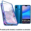 Luxria Double Glass Magnetic - Modre presklené magnetické púzdro pre Huawei pre Huawei: P20 lite