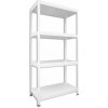 Kovový regál do pivnice Biedrax 50 x 60 x 180 cm, biely - 4 police biele lamino 12mm