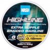 NASH - Pletená šnúra Highline Extra Supple Braid UV Yellow 600 m 0,18 mm 11,33 kg
