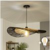 | Brilagi - LED luster na lanku CERIA BOHO 1xE27/40W/230V pr. 80 cm čierna/hnedá | BG3987+EG781093