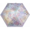 Dámsky mini skladací dáždnik - fialová najsvetlejšie kvety
