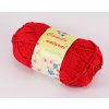 Priadza Camila natural -červená- číslo farby 19