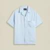 Portuguese Flannel Linen Camp Collar — Sky - XXL