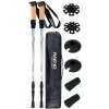 Neo-Sport NS-380 Profesionálne trekingové palice, 65–135 cm, 0,355 kg, 2 ks, strieborné