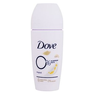 Dove 0% ALU Original 48h deodorant pro eliminaci bakterií vznikajících při pocení 50 ml pro ženy