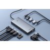 Baseus PortalJoy Hub 13in1 USB-C to HDMI+DP+VGA+C+USB+PD+RJ45+SD/TF+3.5mm, sivá B00053002811-01