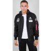 ALPHA INDUSTRIES Bunda MA-1 TT Hood NASA - čierna (126107/03)