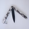 Nôž motýlik SKULL black/white 23/10cm