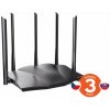 Tenda TX12 Pro AX3000 WiFi6 Router, 1x GWAN, 3x GLAN, IPv6, 5x 6dBi, WPA3, Mesh, CZ app TX12 Pro