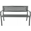 LONGWELL INDUSTRIAL LTD Záhradná lavička s operadlom, parková lavička, kovová konštrukcia - grafit