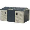 DURAMAX Apex Pro Záhradný domček 12 m² + podlahová konštrukcia, vinylový, šedý/antracit DURAMAX 40216