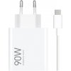 Xiaomi MDY-15-EK USB-A 90W Cestovní Nabíječka + USB-C 6A Datový Kabel White (Bulk)