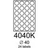 etikety RAYFILM 40mm kruh univerzálne biele eco R0ECO4040KA (100 list./A4)