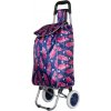 Nákupná taška na kolieskach METRO ST-01F - modrá-ružová