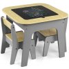 Detský stôl Olaf Blocks tmavosivý s dvoma stoličkami