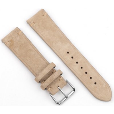 BStrap Suede Leather remienok na Huawei Watch 3 / 3 Pro, beige SSG021C0310