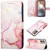 Peňaženkové 3D puzdro MARBLE na Motorola Moto G32 - Ružovozlatá