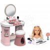 Set kozmetický stolík s česacou hlavou s dlhými vláskami My Beauty Dressing Table Smoby so stoličkou a nastaviteľným zrkadlom