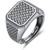 Diverse Štýlový strieborný nastaviteľný prsteň pre mužov DI0R0009