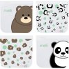 Melii Opakovateľne použiteľné vrecká na desiatu 4ks - Panda, Medveď