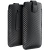 Puzdro / kryt pre Apple iPhone 13 / 13 PRO - zasúvacie puzdro Forcell POCKET Carbon