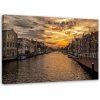 Obraz na plátně Říční město Amsterdam - 120x80 cm