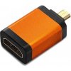 Redukcia OEM HDMI Typ A samice - micro HDMI Typ D samec oranžová