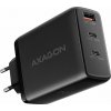 AXAGON ACU-DPQ100, GaN nabíječka do sítě 100W, 3x port (USB-A + dual USB-C), PD3.0/PPS/QC4+/Apple, černá
