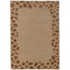 Ručne tkaný koberec s prímesou vlny v prírodnej farbe 140x200 cm Leopard Frame – Flair Rugs