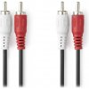 NEDIS stereo audio kabel RCA/ 2x zástrčka RCA - 2x zástrčka RCA/ černý/ 1,5m