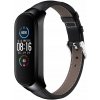 Pásik pre xiaomi mi band 5 6 elegantný kožený opasok čierna hnedá koža