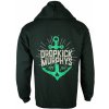 mikina s kapucňou KINGS ROAD Dropkick Murphys Anchor Admat Green Čierna