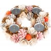 Veniec MagicHome Vianoce, adventný, ružovo-oranžový, 30 cm