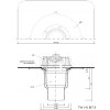 Strešný vpust priamy TW BIT S Typ: 110 BIT S - DN 100