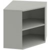 Hobis - Policová skriňa Strong, 80x76,8x40 cm, sivá - bez dverí - policová rohová