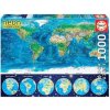 Educa 16760 NEON Series Neon World map 1000 dielov