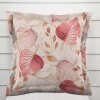 Biante Dekoračná obliečka na vankúš s lemom Leona LN-172 Ružovo-vínové listy na režnom 40 x 40 cm