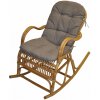 Nábytek PEGAS Houpací křeslo Klasik medové - polstr šedý melír
