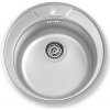 NOVASERVIS Ø51cm drez so sifónom, s prepadom, nerez, DR51