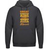 AWDis Hoodie Mikina - Dizajn - Great Taste for Great Moments - Uhoľná čierna - S - Pánske