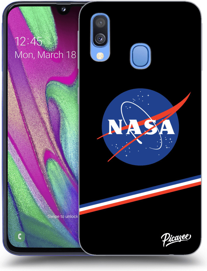 Púzdro Picasee silikónové Samsung Galaxy A40 A405F - NASA Original čiré