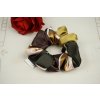 Saténová scrunchie gumička „Golden Earth“ Klasik