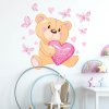INSPIO Nálepka Nálepky na stenu - Medveď so srdiečkom 100x90 zvieratá, motýle, medvede a sovy plnofarebný motív