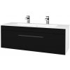 Dreja Umývadlová skrinka ASTON SZZ 120 - N01 Biela lesk / Úchytka T06 / M17 Čierna mat