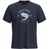 Pánske tričko Smartwool, TROUT FISCHING SHORT SLEEVE GRAPHIC TEE tmavo modrá,Svetlomodrá XL