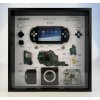 Sony PSP 1000 PlayStation Portable, rámeček s rozebranou retro konzolí