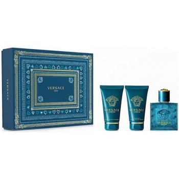 Versace Eros EDT 50 ml + sprchový gél 50 ml + balzam po holení 50 ml darčeková sada